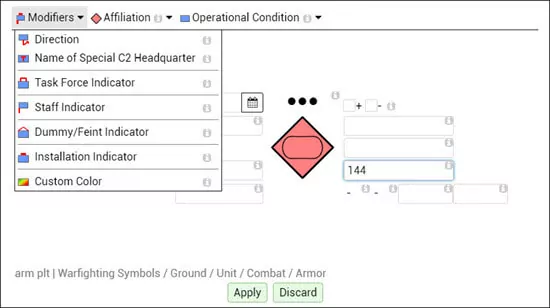 Military Symbol Editor in www.map.army