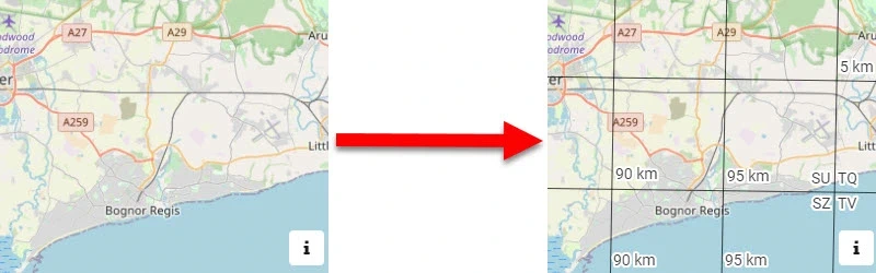 Set the Coordinate Grids in Military Map Generator to BNG