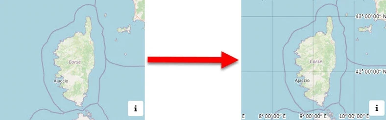 Set the Coordinate Grids in map.army to WGS84