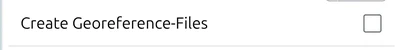 'Create Georeference-Files' among the image output settings in the map.army export panel