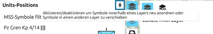 Symbolliste des Layers Units-Positions mit hervorgehobenem Umschalter zum Neuanordnen und geöffnetem Tooltip