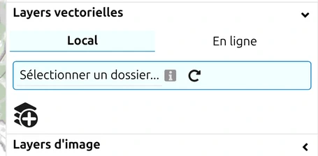 Panneau « Layers vectorielles » de map.army — un KML chargé ainsi devient une couche vectorielle, pas une symbologie MilX
