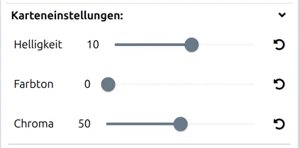 Optionen, 'Karteneinstellungen' nach einem mapType-Link: Erste Zeile ist 'Helligkeit', die Zeile 'Kartentyp' fehlt