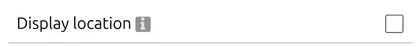 'Display location' checkbox under Map Tools in the map.army Options panel