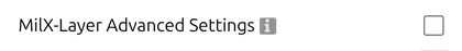 'MilX-Layer Advanced Settings' checkbox in the map.army Options panel