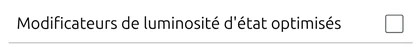 Case à cocher 'Modificateurs de luminosité d'état optimisés' dans le panneau Options de map.army