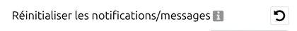 Action 'Réinitialiser les notifications/messages' dans le panneau Options de map.army
