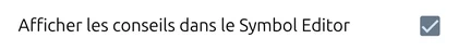 Case à cocher 'Afficher les conseils dans le Symbol Editor' dans le panneau Options de map.army