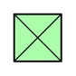 Unité d'infanterie neutre : carré vert avec une croix diagonale