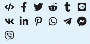 Button to share on one social media platform