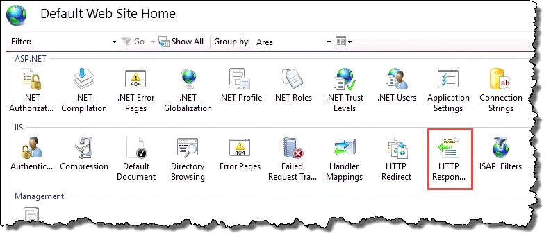 IIS CORS settings dialog for the MilX file folder