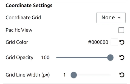 Coordinate system settings