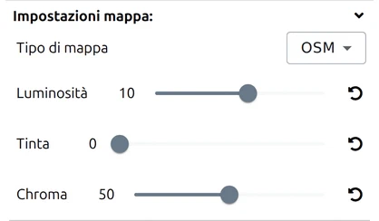 Impostazioni generali della mappa