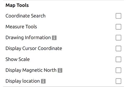 Map tool settings