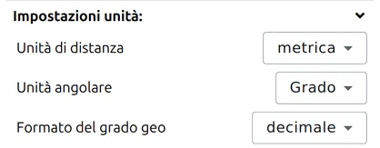 Impostazioni delle unità