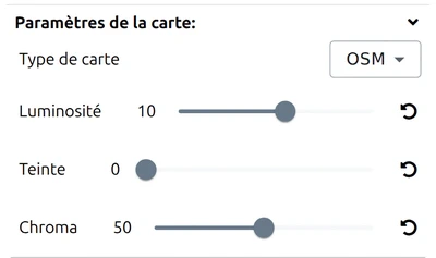 « Type de carte » dans le groupe Paramètres de la carte du panneau Options de map.army