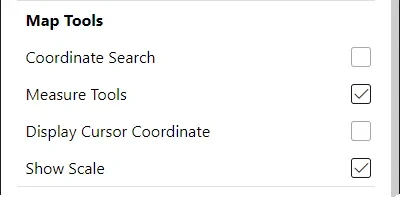Map tool settings