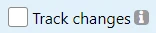 'Track changes' check box in the share dialog