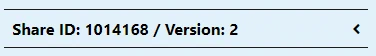 Share version number incremented after an update