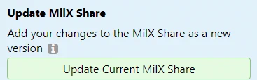 It is possible to update the created shares
