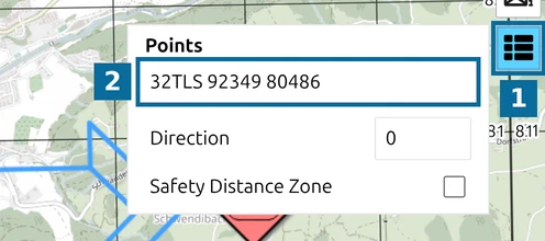 map.army Point List of a selected unit with its position 32TLS 92349 80486